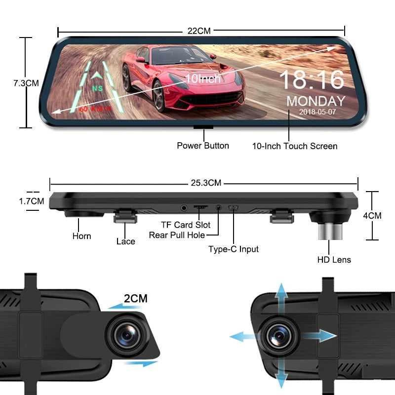 Mirror car video recorder