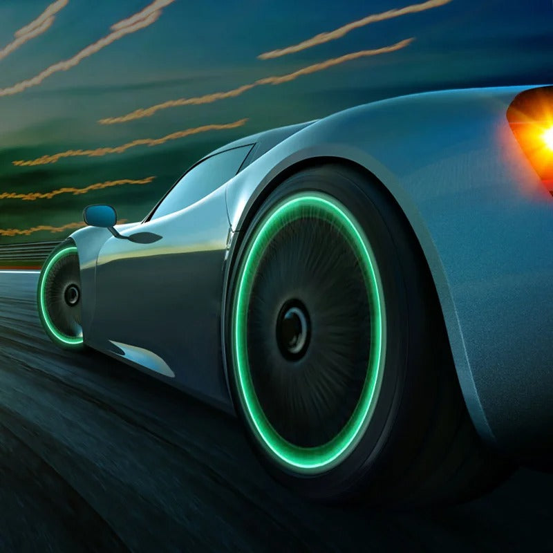 Car light caps for tires