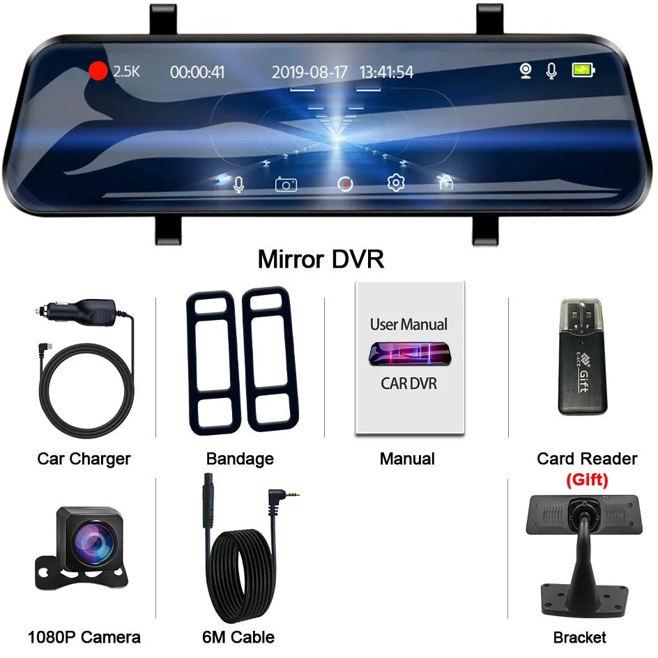 Mirror car video recorder