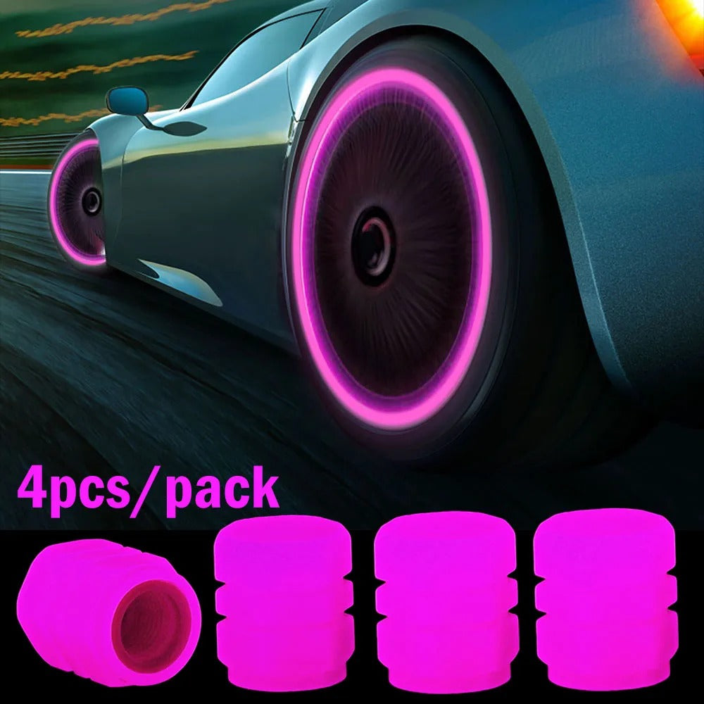 Car light caps for tires